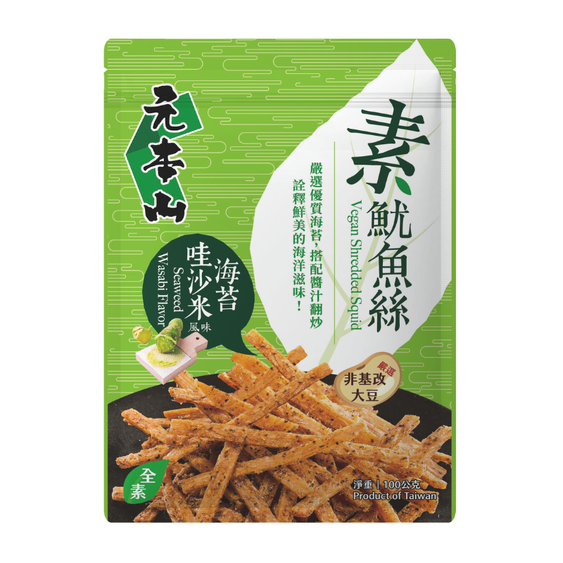 元本山-素魷魚絲海苔哇沙米風味(100g)