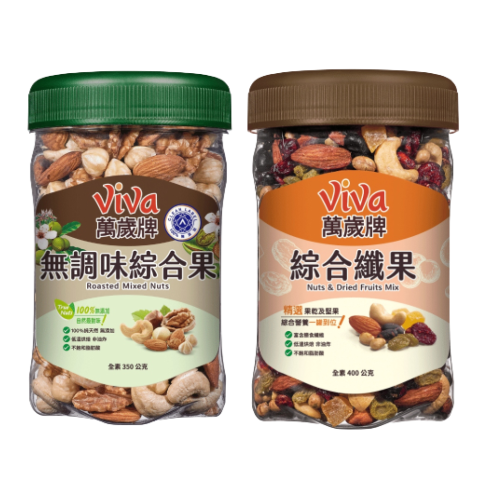 E購萬歲無調味綜合果+綜合纖果方罐2入組