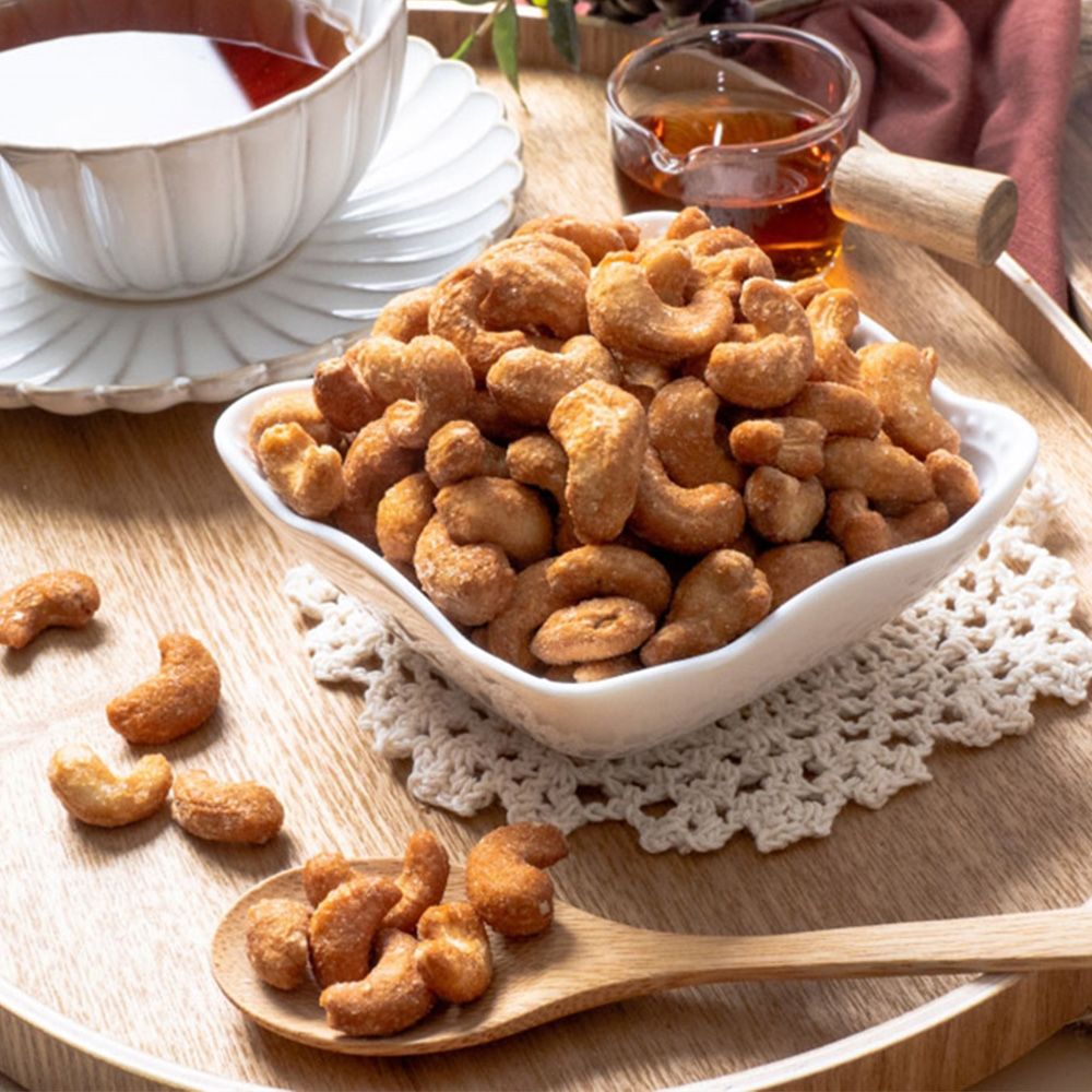 萬歲牌-蜜汁腰果(520g大罐裝),萬歲牌年節限定堅果禮盒,烘焙,萬歲牌,果乾,腰果