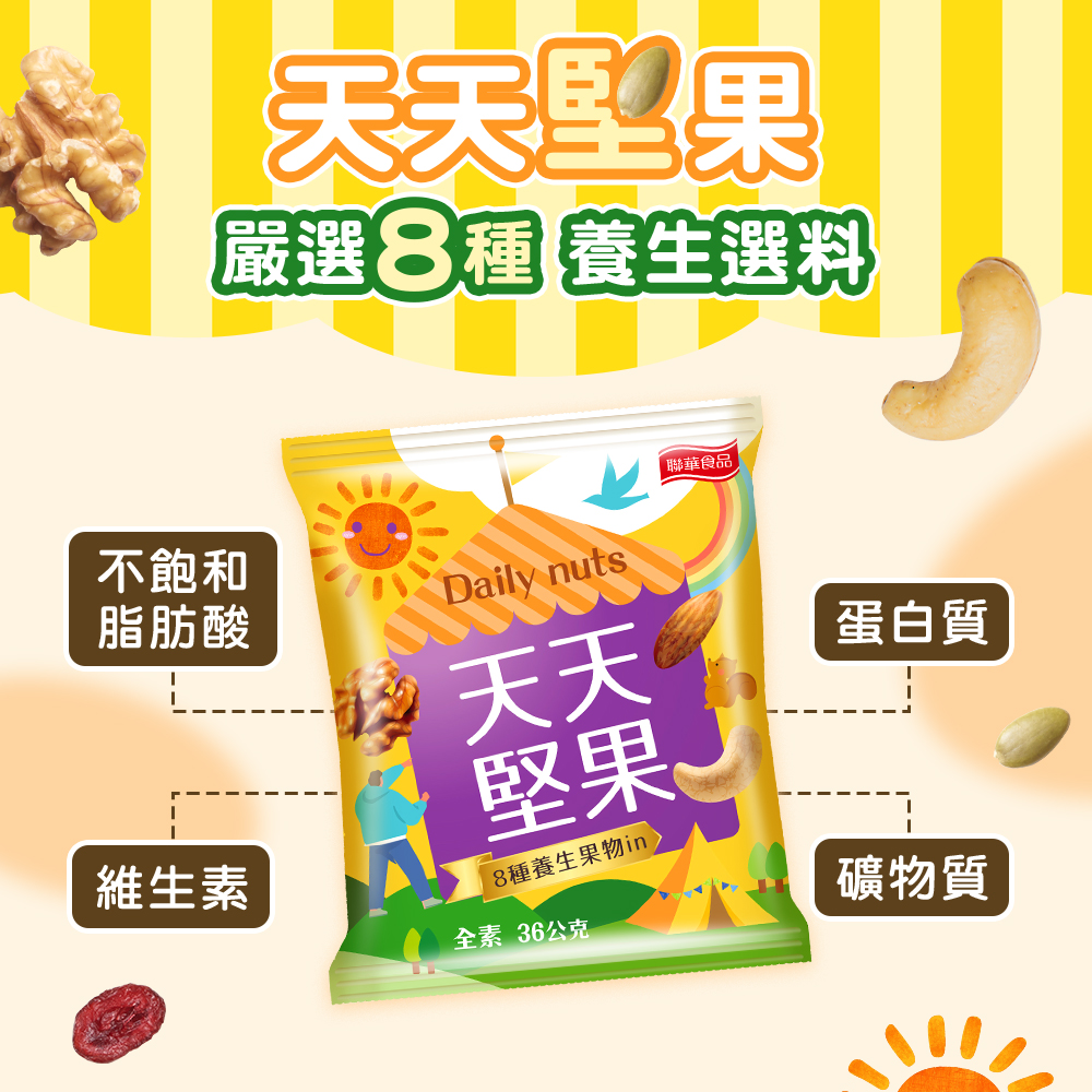 萬歲牌-天天堅果(36gX25包/袋),★限量★平均每包$26.4,U43180001,萬歲牌-天天堅果(36gX25包/袋),有效期限,全素