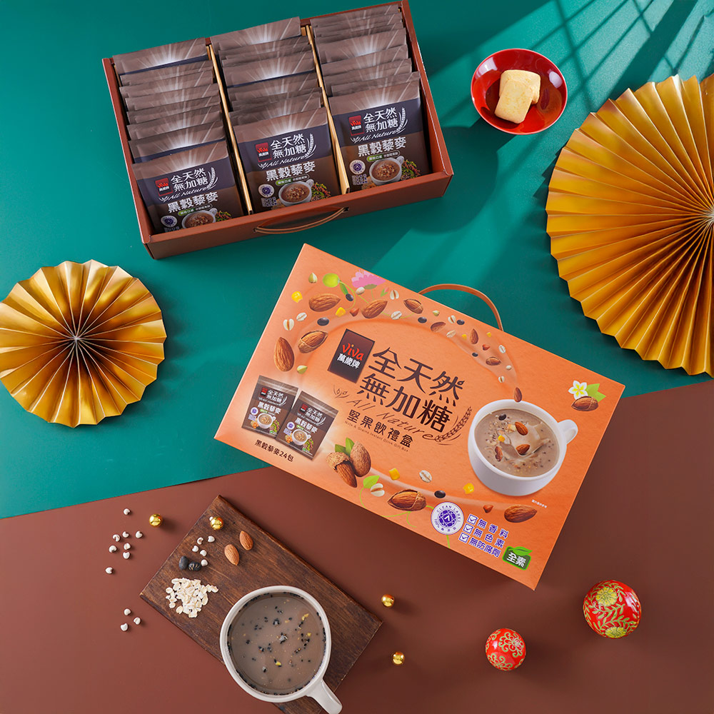 萬歲牌-全天然無加糖堅果飲禮盒(24包),無調味堅果飲,無調味堅果飲禮盒,沖泡飲,無加糖,全天然