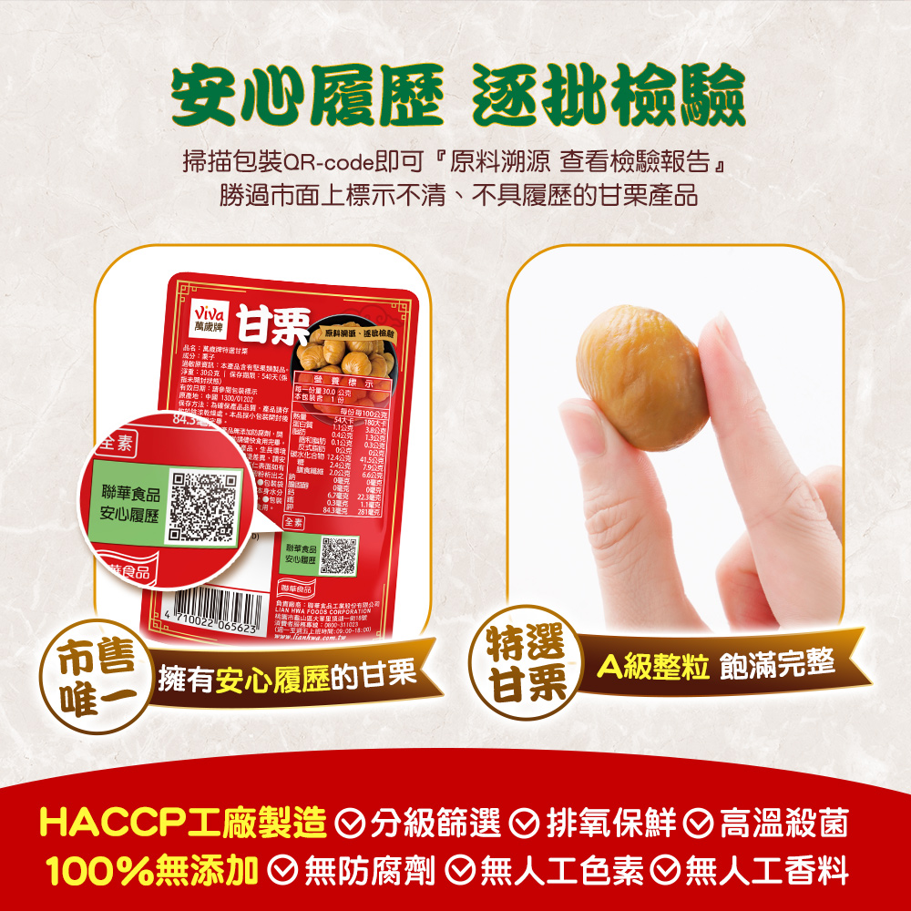 萬歲牌-特選甘栗禮盒(20包入),★特選A級免剝殼★,U53090001,萬歲牌-特選甘栗禮盒(20包入),有效期限,全素