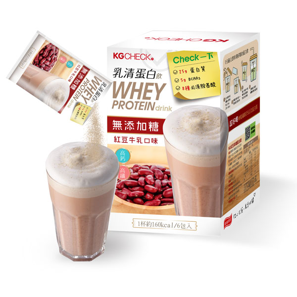 ★E★KG蛋白飲-紅豆牛乳口味(43gx6包)